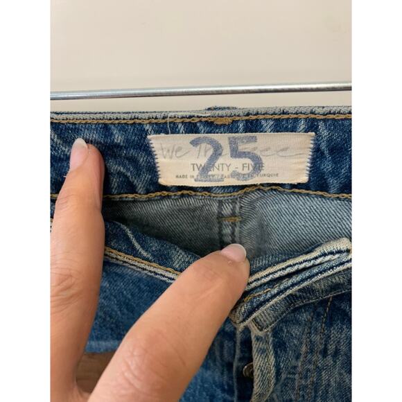 We The Free Jeans Women's High Waist Straight Leg Denim Jeans Blue Size 25 - Picture 2 of 9
